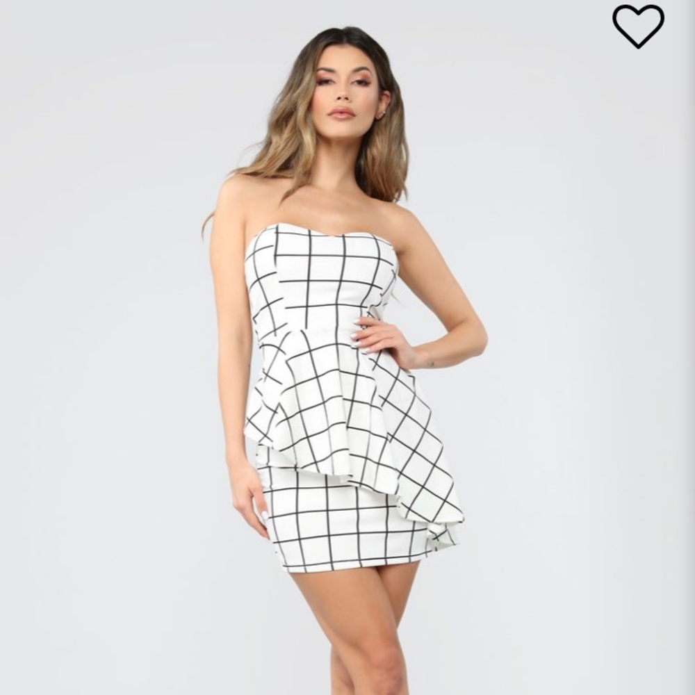 Black And White Mini Dress L